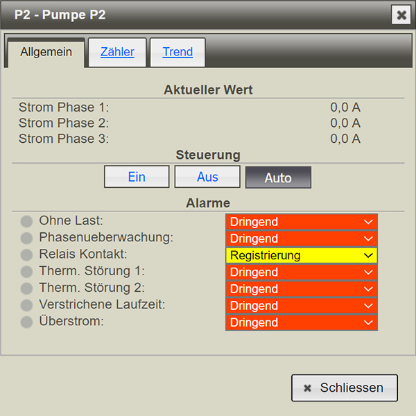 Telemetriemodul TC-OEM PS-MEGA pump menu